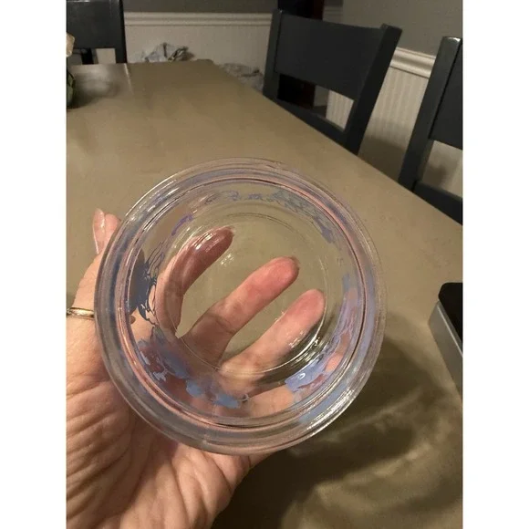 Baby Nursery Vanity Changing Table Glass Jar Set Tray Lids Pink 1950s Vintage - Picture 13 of 14